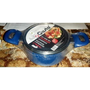 Изображение товара - Кастрюля з кришкою синя “Gusto“, 18см GT-2408-18/1