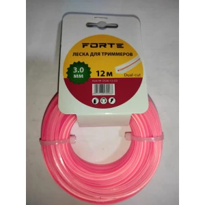 Изображение товара -  Ліска до мотокоси 3,0мм*12м з серцевиною (DS30-12-O3), картон, діаметр 3,0мм, довжина 12м.