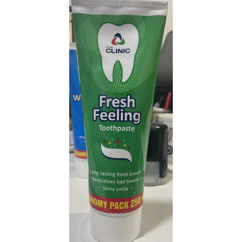 Зубна паста Normal Clinic (Fresh Feeling) свіжий подіх 250 мл, пач.-15 шт.