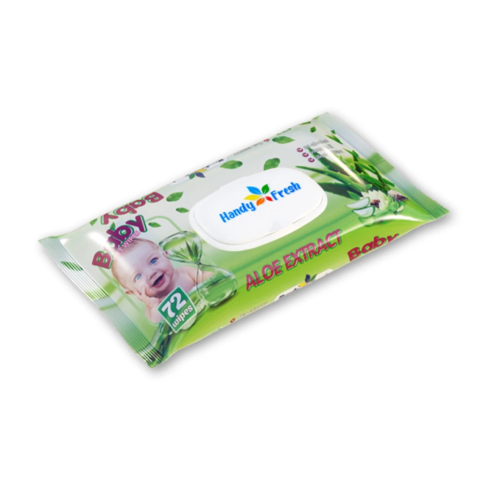 Волога серветка “Handy Fresh“ 72 л. Дитяча Антибактеріальн Алоє З КЛАПАНОМ, ящ.18шт.