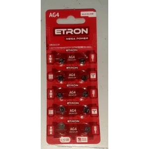 Изображение товара - Батарейка AG4 ETRON Mega Power , Блістер-10шт.
