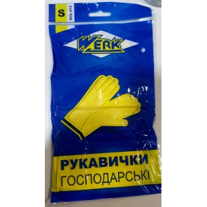 Изображение товара -  Латексні рукавиці господарські Werk S WHL-01S