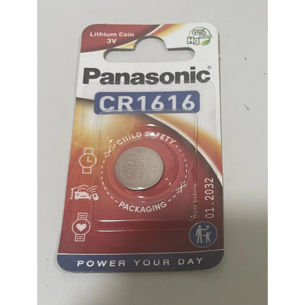 Батарейка PANASONIC CR1616 Lithium, 3V, 1х1 шт.