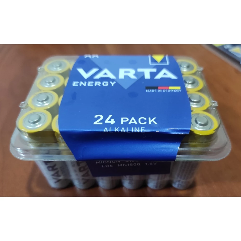 Батарейка Varta Enegy LR6 Alkaline пач.-24шт. Біло-Жовта Германія