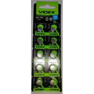 Изображение товара - Батарейка VIDEX AG3 (LR-41) blister Alkaline Таблетка, Блістер-10шт.