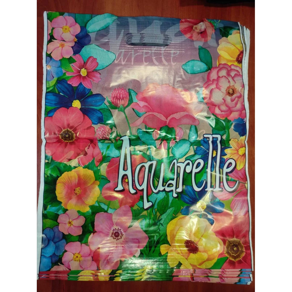 Прорізна ручка 45*34см., Екстрап. Квіти Aquarelle, уп.-25шт.