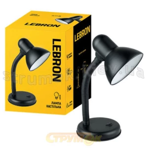 Изображение товара -  Лампа настільна LEBRON L-TL, 40W, Е27, чорна