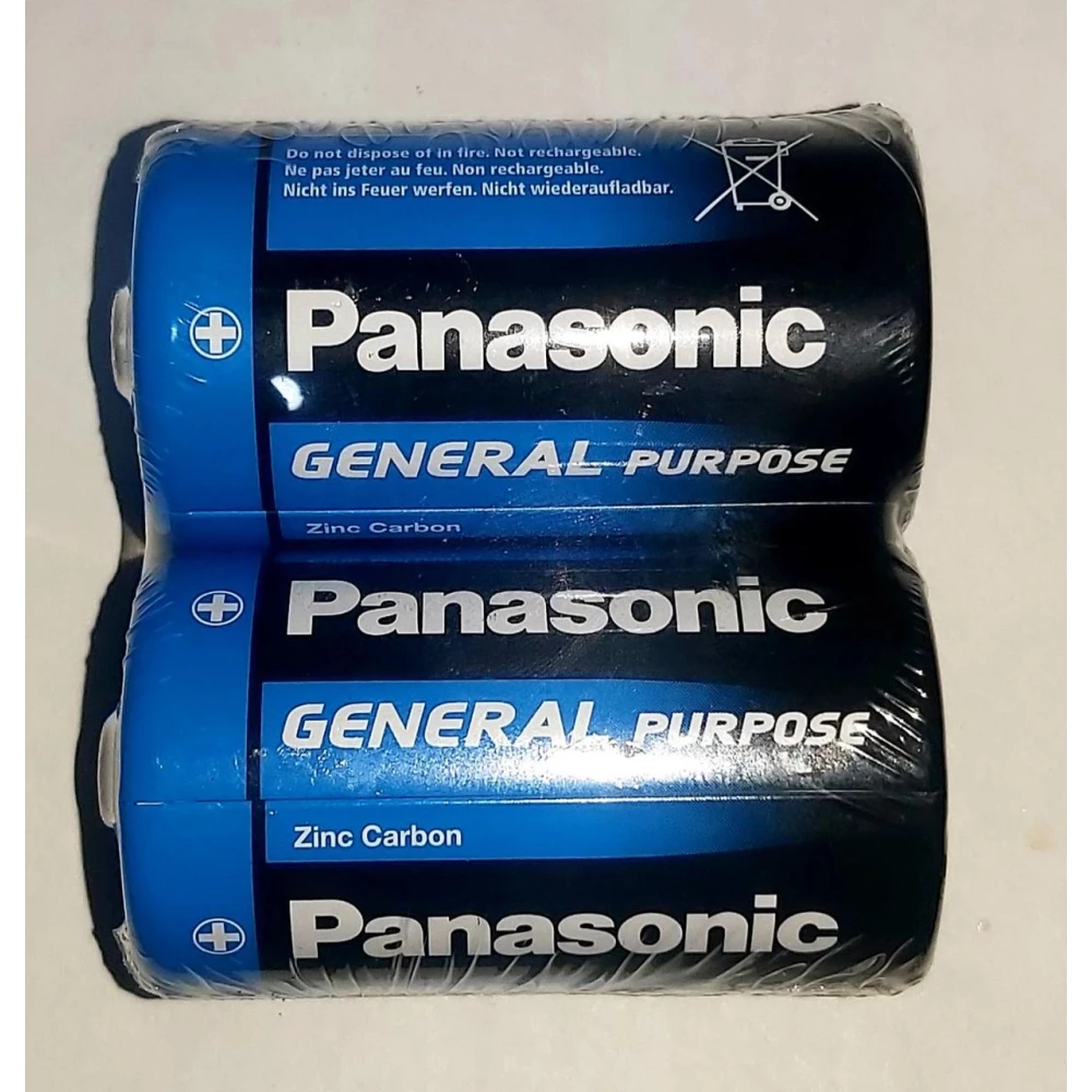 Батарейка PANASONIC General Purpose СПАЙКА D-LR 20, 1х2шт, пак.24 шт. (ЗА ШТУКУ)