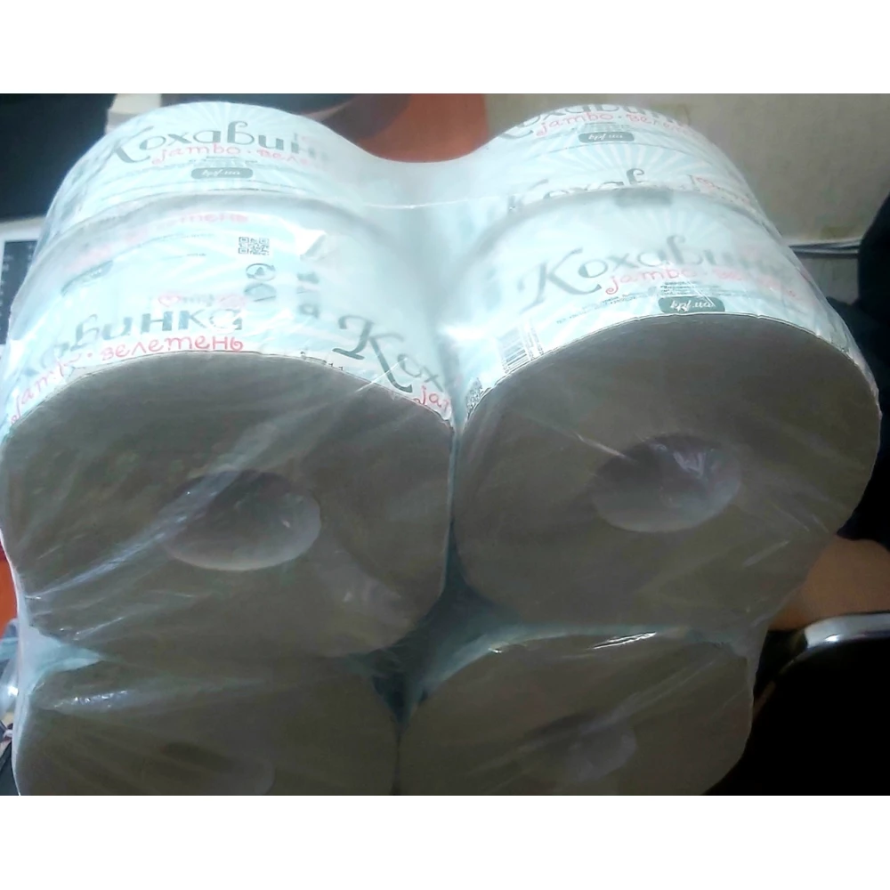 Туалетний папір КАХОВИНКА Джамбо Велетень, пач-8шт.