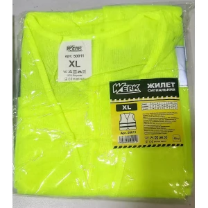 Изображение товара -  Жилет сигнальний 60г/м2 (68*58см) XL жовтий “WERK“ 50011