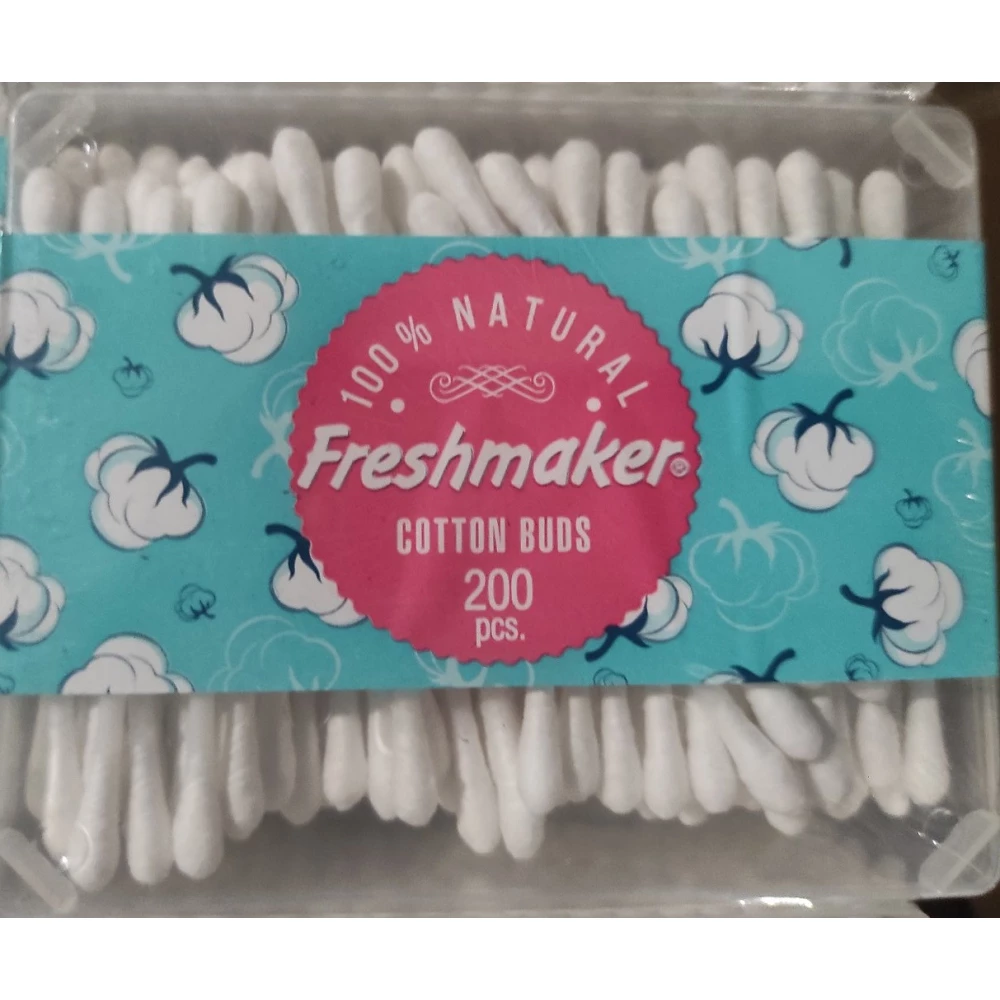 Ватні палички “Freshmaker“ 200шт., пач.-12шт., ящ.-144шт. Кв.Кор., Турція.