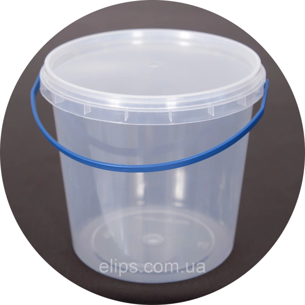 Відро 1л Харчове з кришкою міш.-250шт.