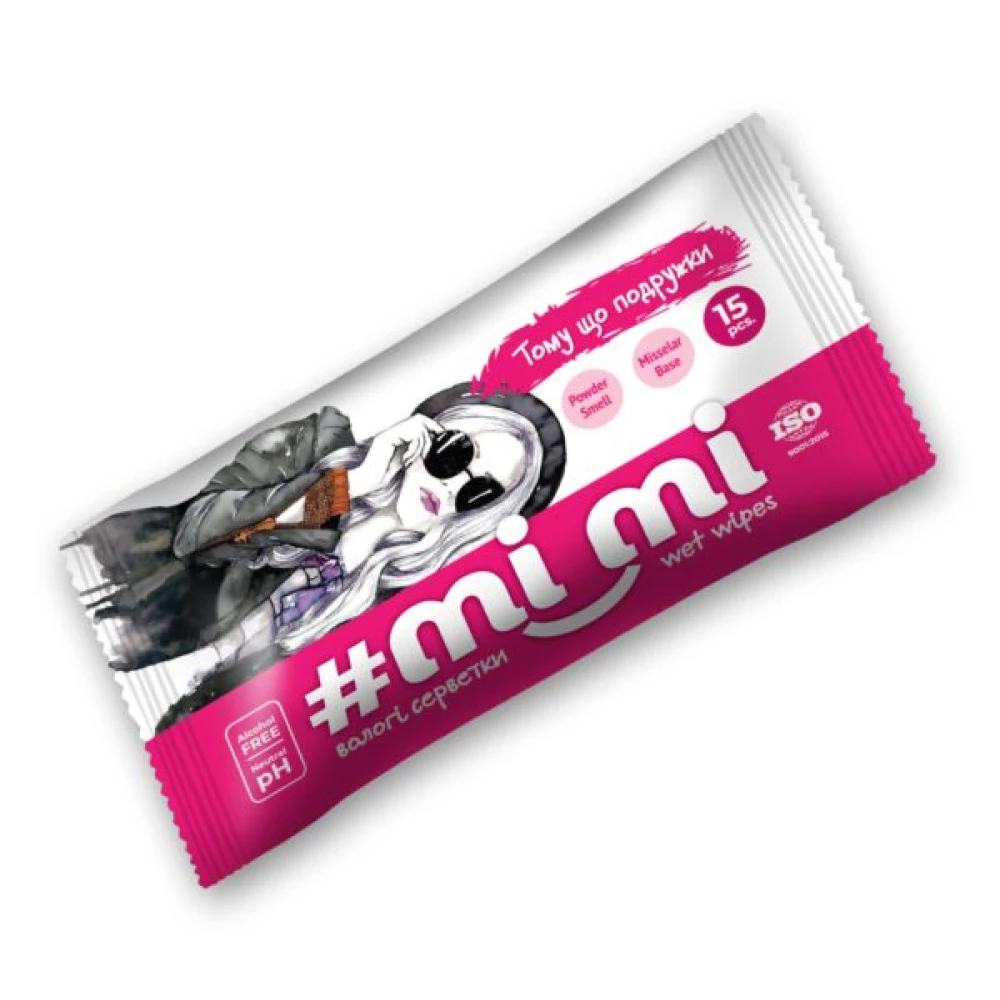 Волога серветка “#Мі_Мі“ 15л.  Подружки. ящ.90 шт.