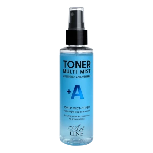 Изображение товара -  Тонер міст-спрей для обличчя з гіалуроновою кислотою та вітаміном А, 150 мл. “Art Line“