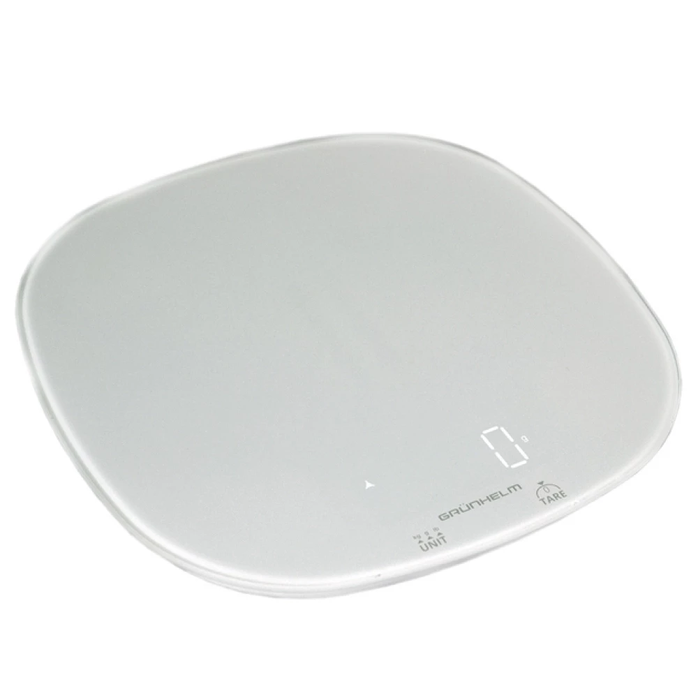 Ваги кухонні GRUNHELM KES-025LW білі макс. вага 5кг, сенсорні круглі