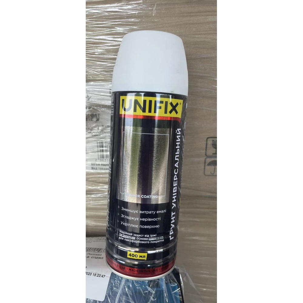 Емаль ґрунтувальна акрилова Білий мат. 400 мл UNIFIX