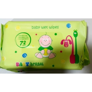 Изображение товара -  Вологі серветки в пачці Lilit BABY - Herbal 72 шт/уп /Акція- 50%/