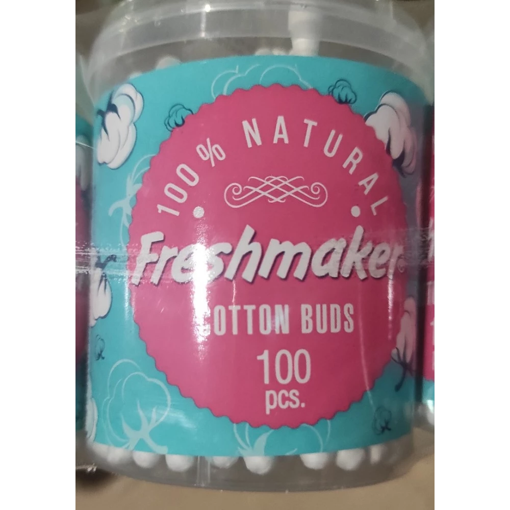 Ватні палички “Freshmaker“ 100шт., пач.-12шт., ящ.-144шт. Кр.Кор., Турція.