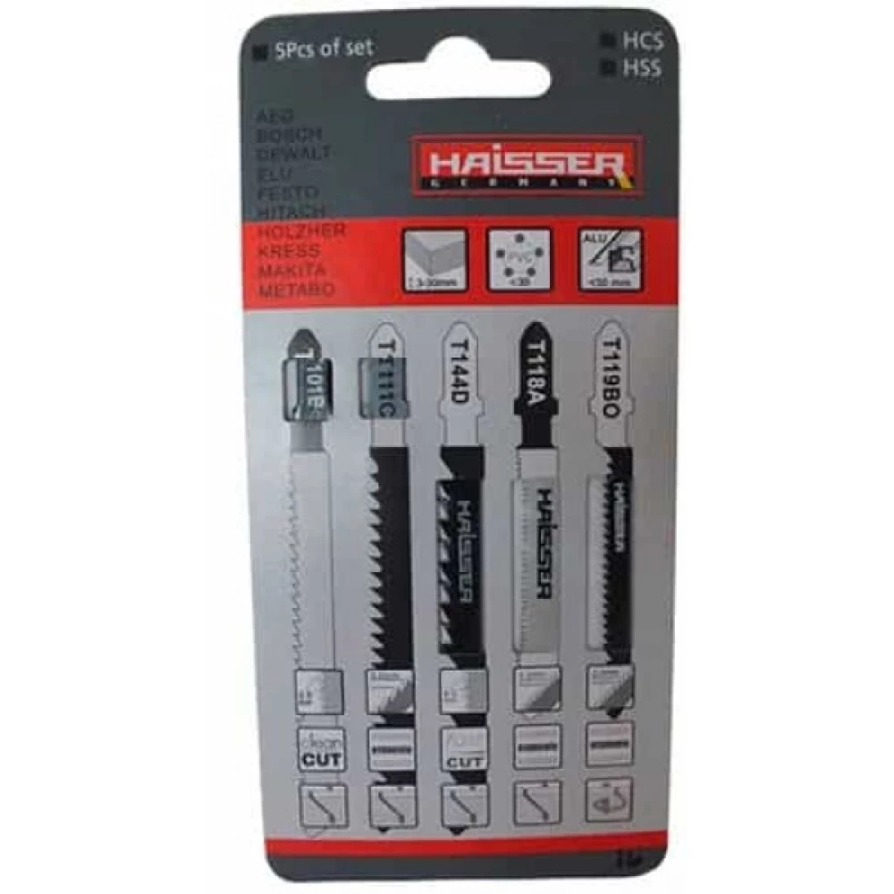 Набір універсальних пилочних полотен  Haisser 5шт.  T-Set4