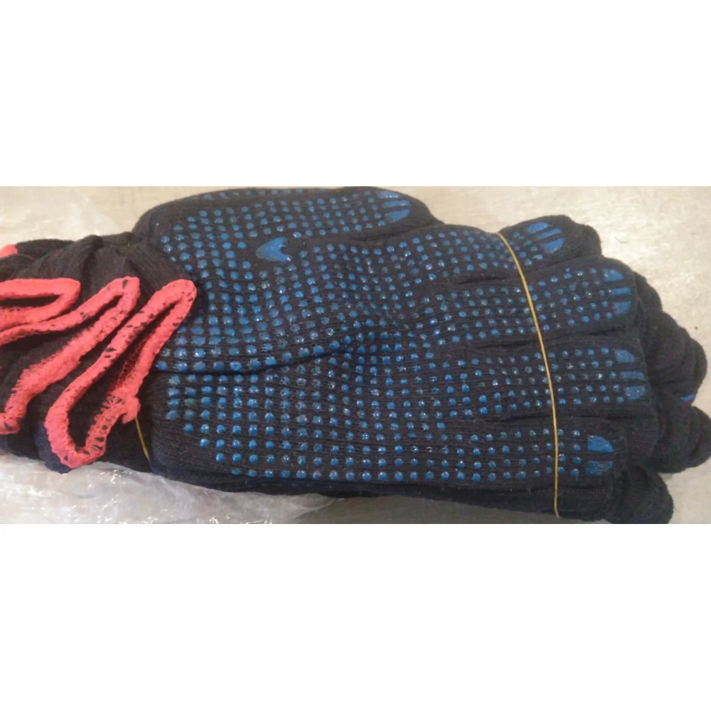 Робоча Рукавиця Польша Х/Б синя в синю крапку, китай, пач.-12пар.