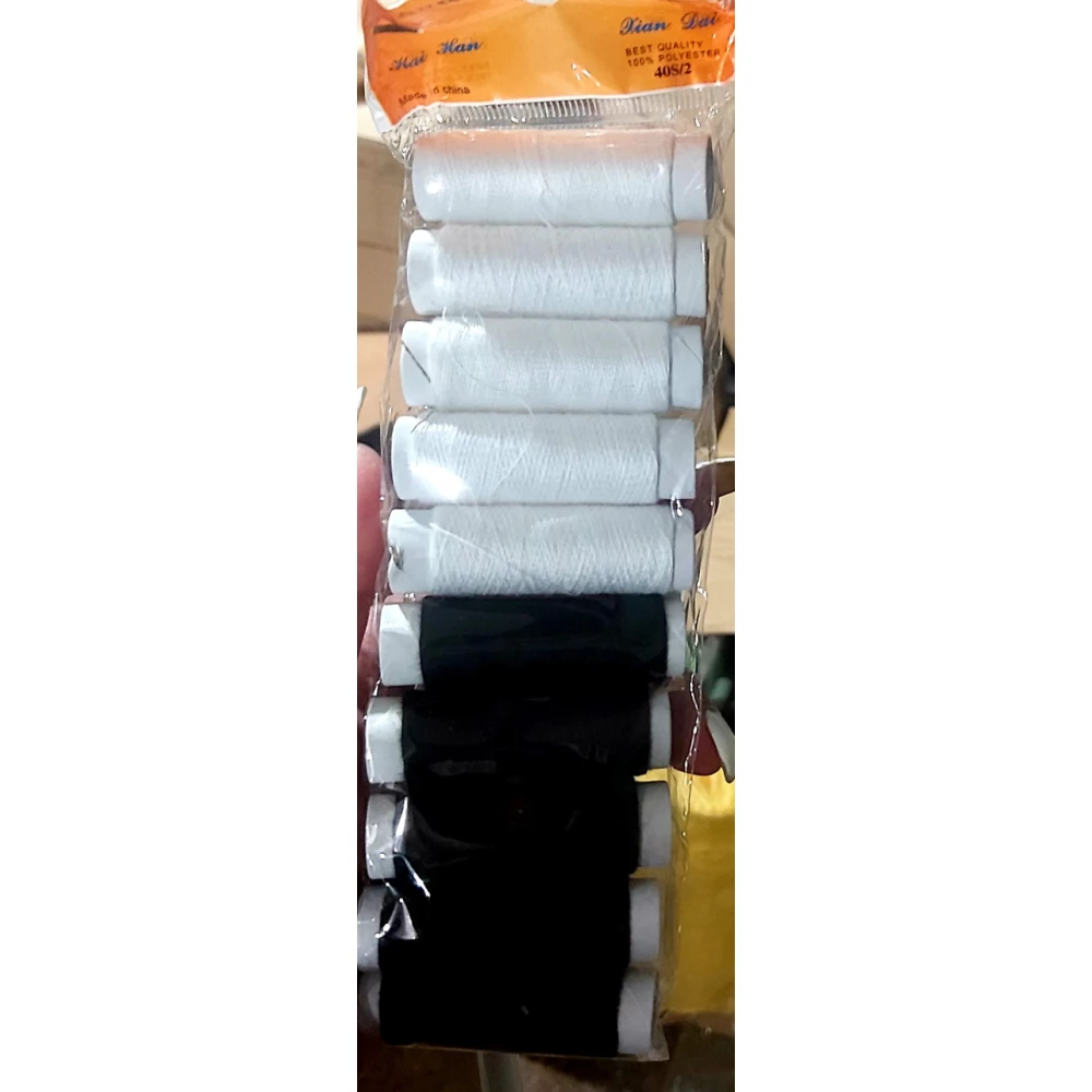 Нитки Чорно-Білі 10шт.