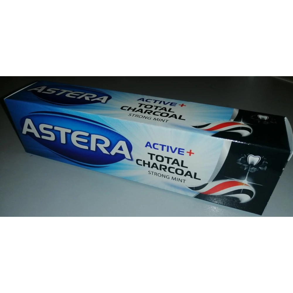 Зубна паста Astera  Active + Total Charcoal (Комплексний догляд з активір. вуглем) 100 мл.
