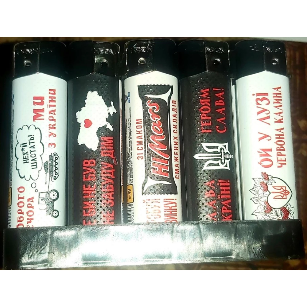 Запальничка “Neon“ МР -49 “Все буде Україна“ Пьєзо Y , пач.-50шт. Якісна