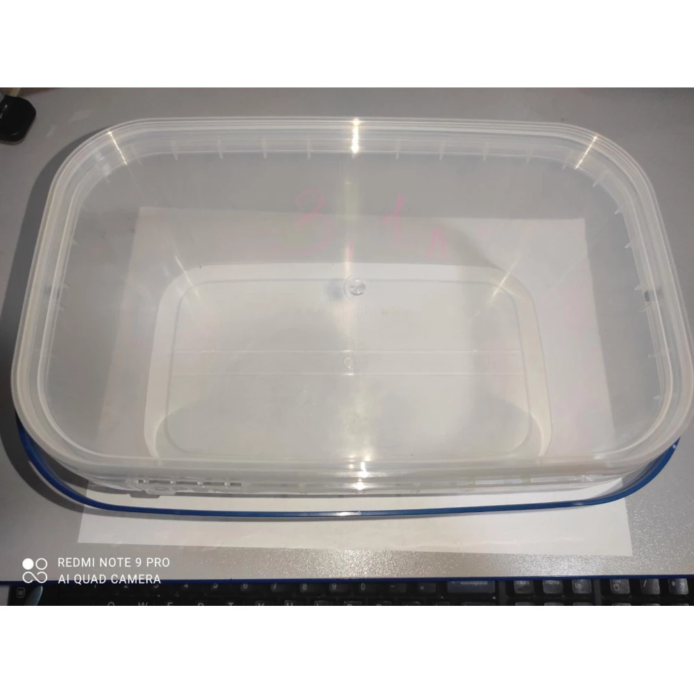 Відро 3.1л Харчове з кришкою, Прямокутне, міш.-100шт.