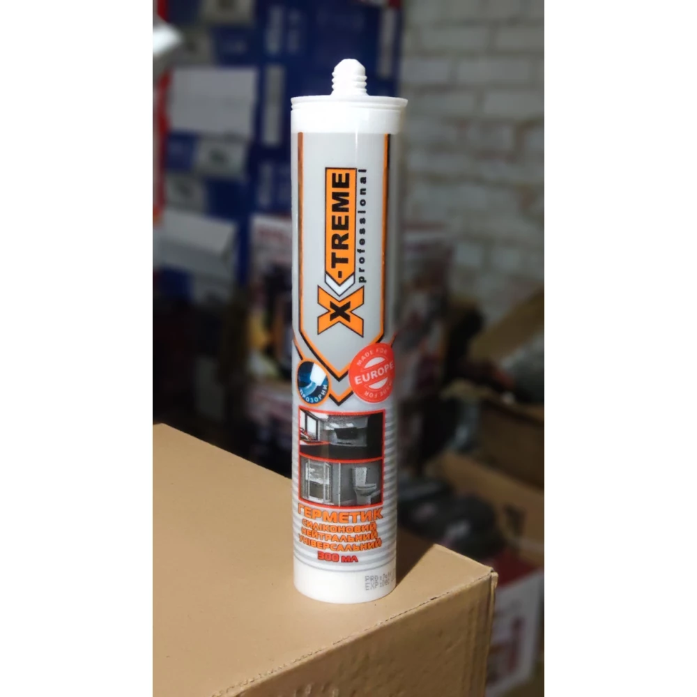 Герметик силіконовий універсальний нейтральний прозорий 300мл  X-TREME