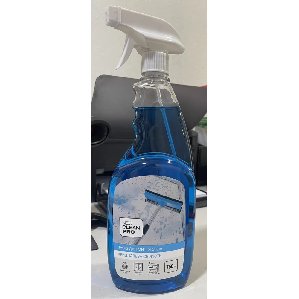 Засіб для миття скляних і дзеркальних поверхонь “Кришталева свіжість“ Розпил.750мл..NeoCleanPro