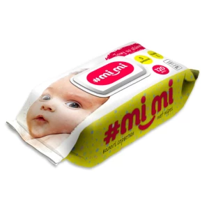 Изображение товара -  Волога серветка “#Мі_Мі“ 120л..Дитяча +клапан ящ.10шт.