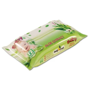 Изображение товара -  Волога серветка “Handy Fresh“ 72 л. Дитяча Антибактеріальн Алоє без клапана, ящ.18шт.