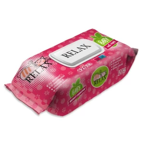 Изображение товара -  Волога серветка “Relax“ 120л. +клапан Яблуко. ящ.12шт.