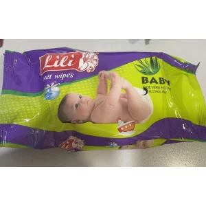 Изображение товара -  Волога Серветка Lili Deluxe Baby, 100% 60 л без клапана ящ.24 шт.