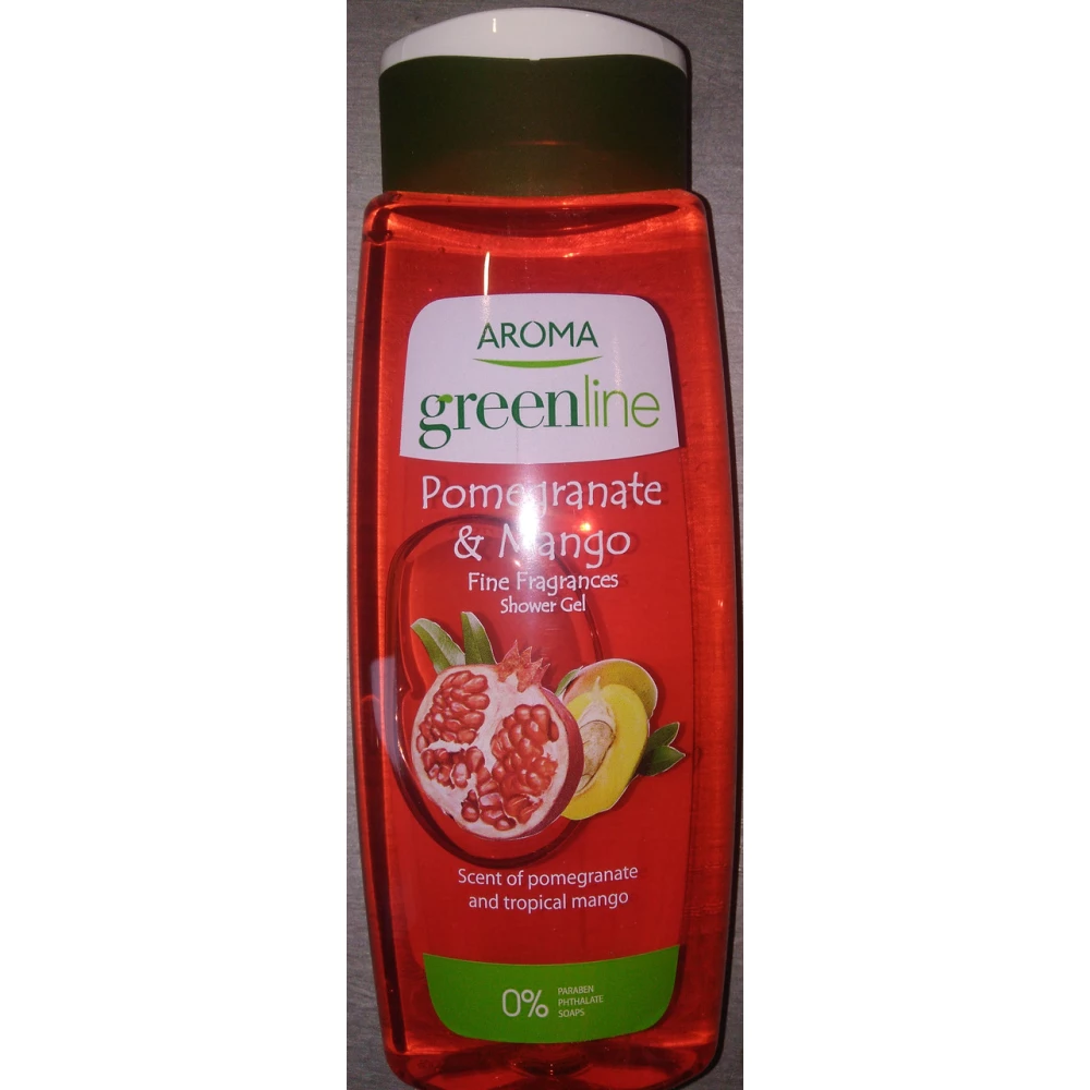 Гель для душу Greenline Pomaranate & Mango-Гранат і манго 400 мл., що використовується.-12шт.