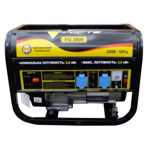 Изображение товара -  Генератор бензиновий ФОРТЕ FG3800 - потужність 2,8 кВт, бак 15,0 л, витр. палива 550 гр/кВт*г, вага