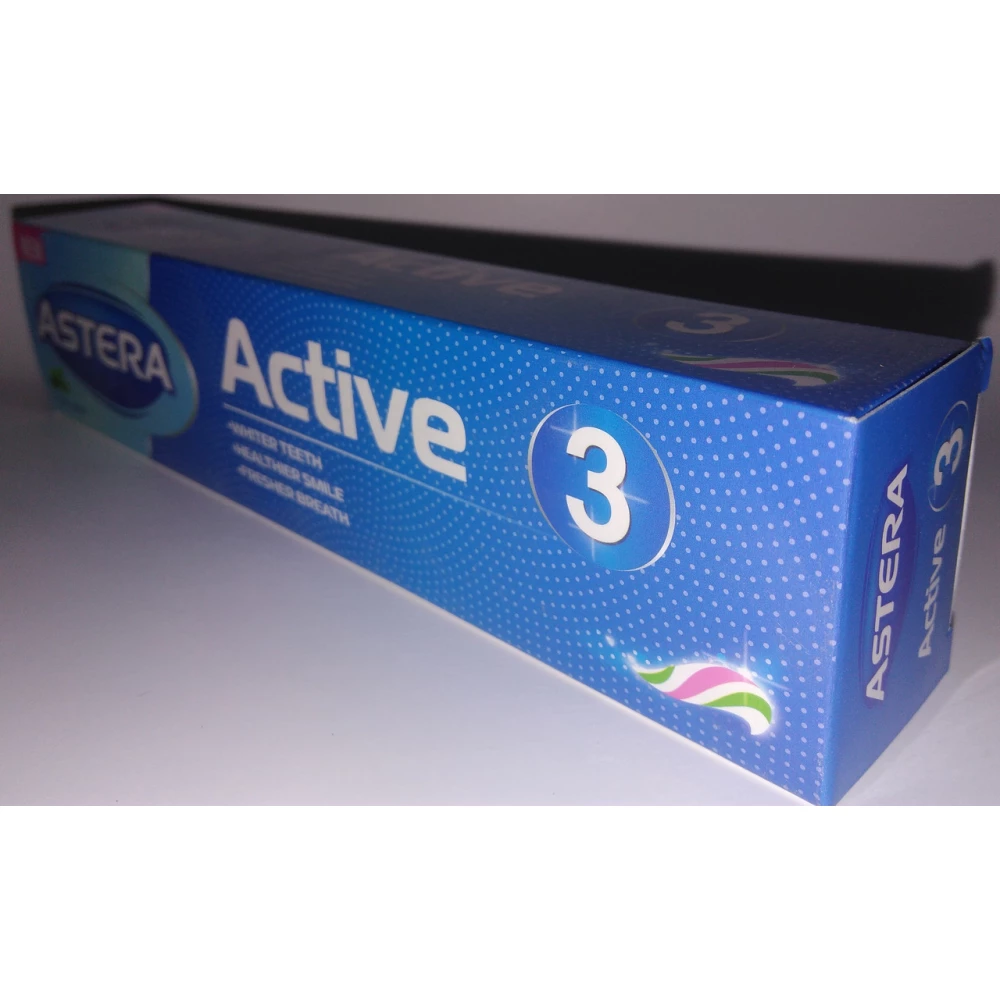 Зубна паста Astera “Active 3“ (Потрійна дія) 50 мл., пач.-12шт.