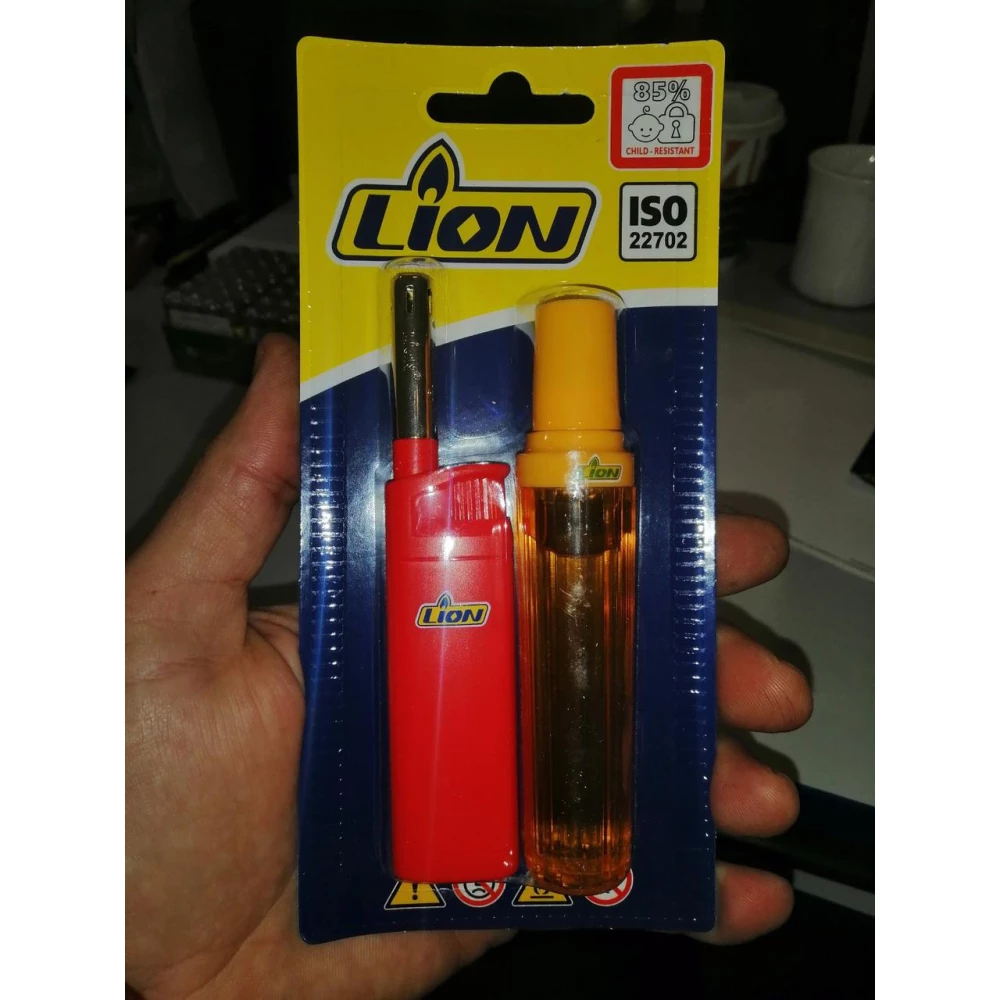 Запальничка кухонна “Lion“ + ГАЗ LP_8870 Коротка (Неон) CR