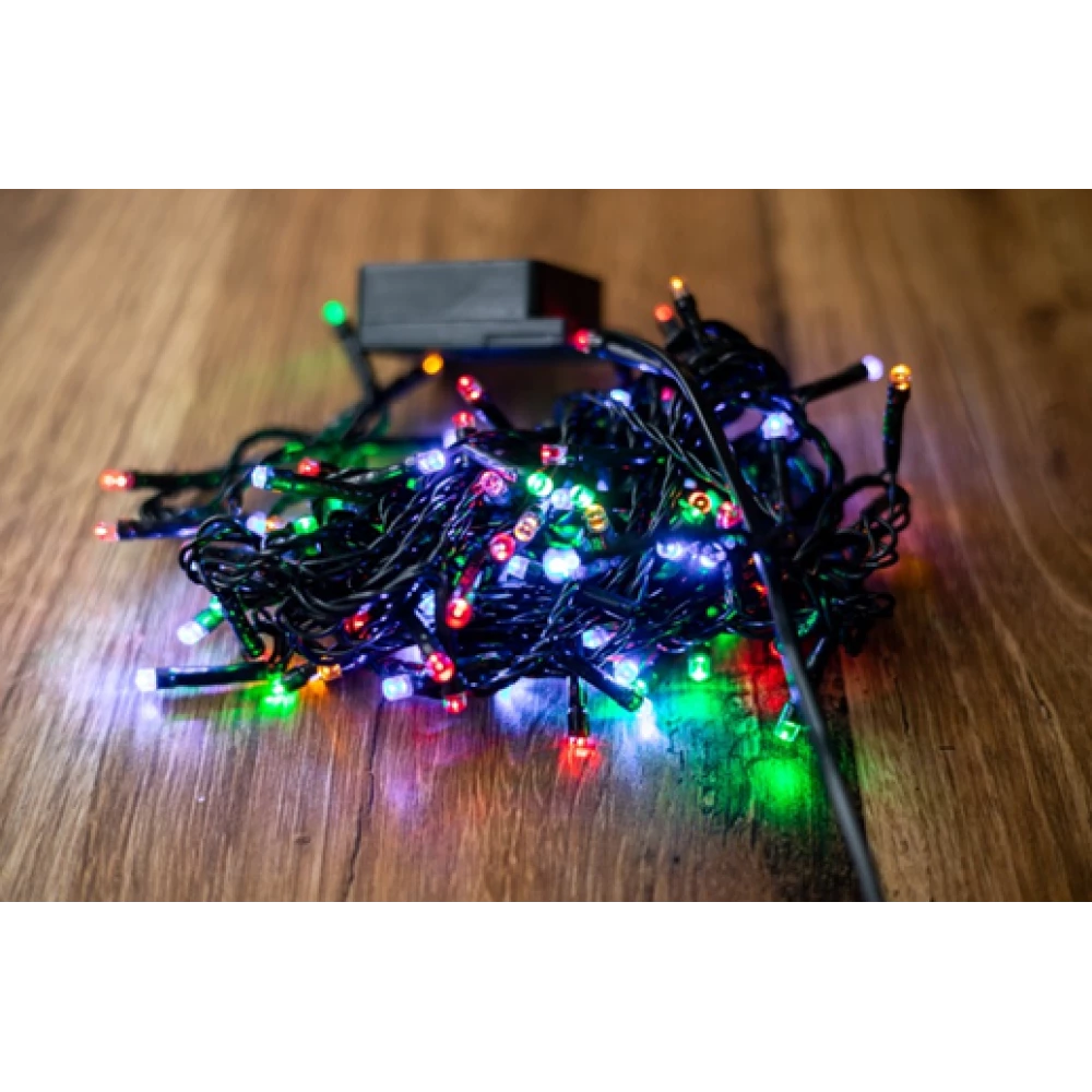 Гірлянда Електро лінійна, кольорова, 100 ламп, 5м., 8 режимів, 220/ 17W  01010