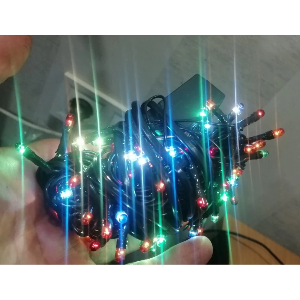 Гірлянда Світлодіод 100LED,Блакитна, 220