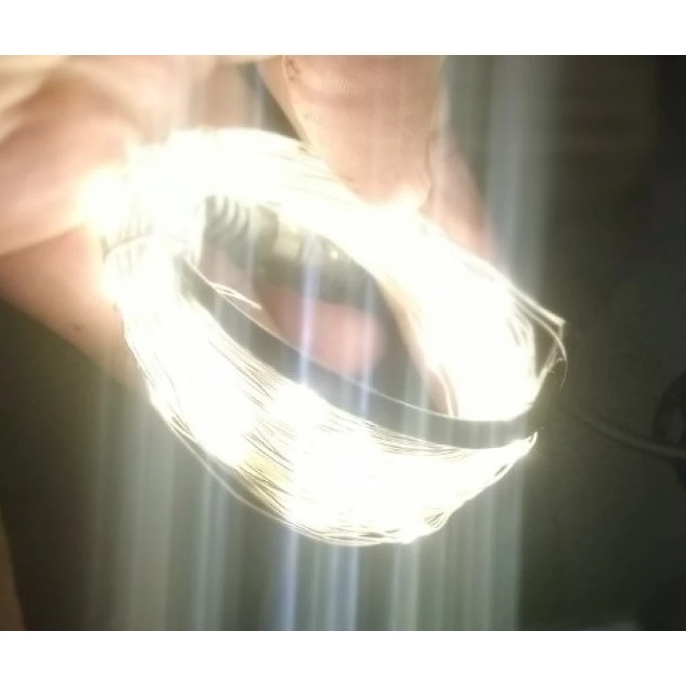 Гірлянда Світлодіод вологостійка з адаптером, Тепло-Білий колір 100LED, 11м., 220/ 6W 961