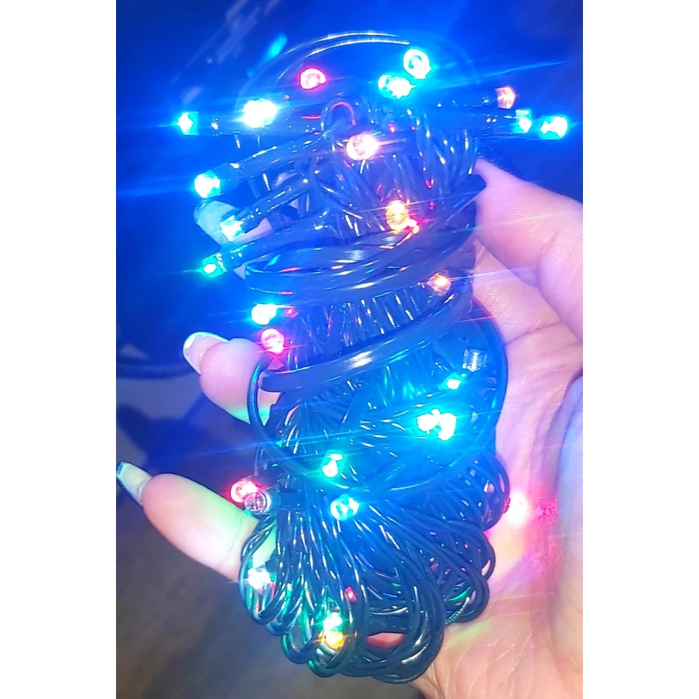 Гірлянда Світлодіод лінійна зі спалахом, кольорова 50LED, 5м., 220 , 01001