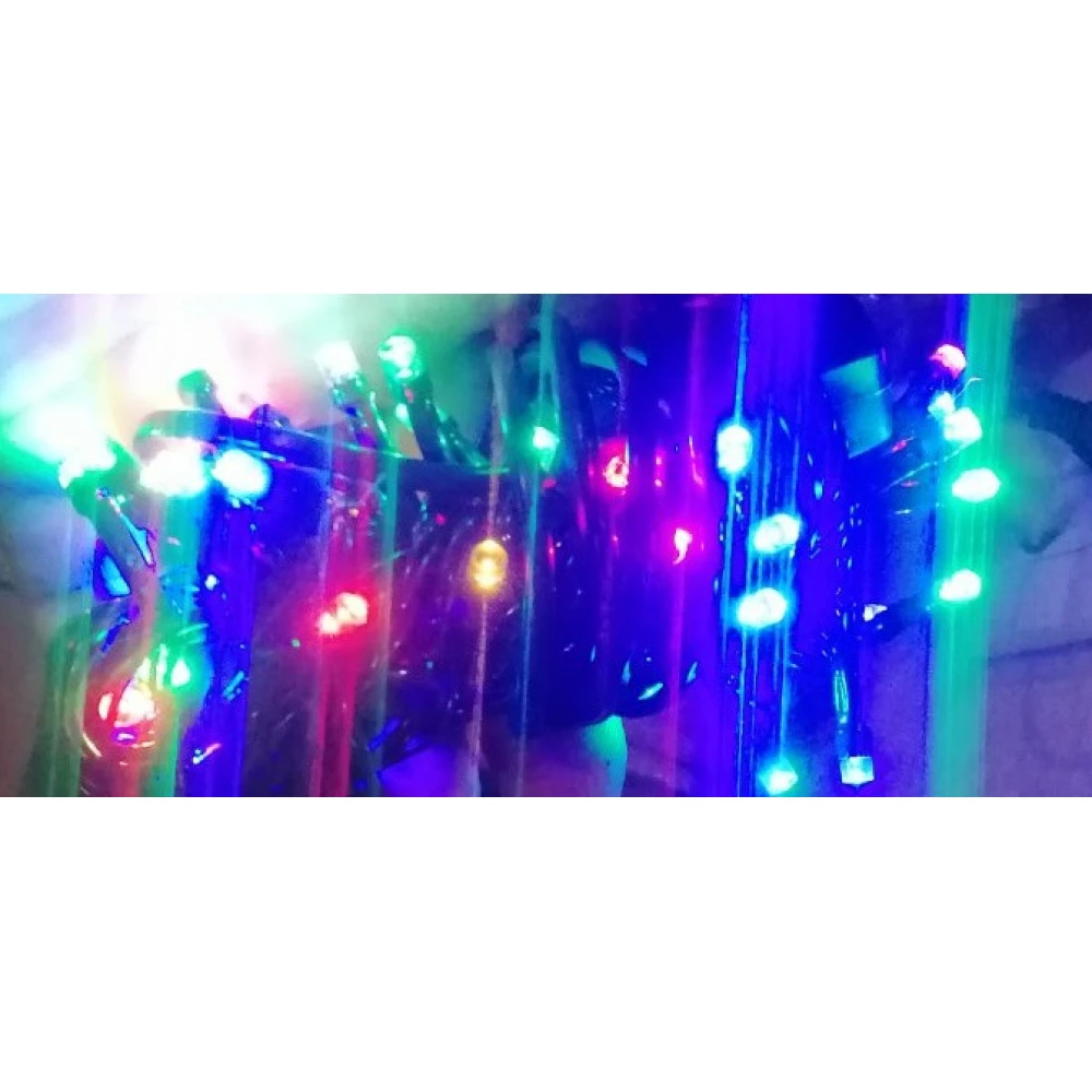 Гірлянда Світлодіод лінійна зі спалахом, Кольорова 50LED, 5м., 220/ 01003