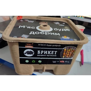 Изображение товара -  Брикет деревно-вугільний в коробці самозапал на 4кг м.яса “Greenwood“