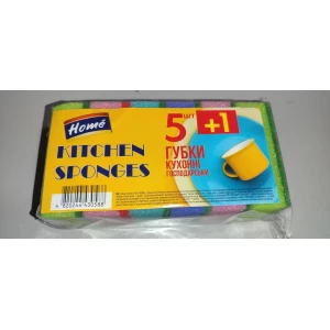 Изображение товара -  Губка кухонна 5+1шт.“ Home“ ящ.50 шт.