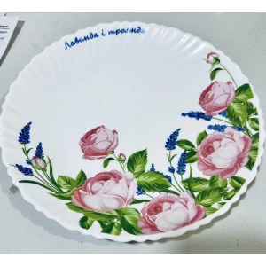 Изображение товара -  Тарілка обідня  Vittora Лаванда і троянда 220мм, пач.-12шт. V-220LR Акційна ціна