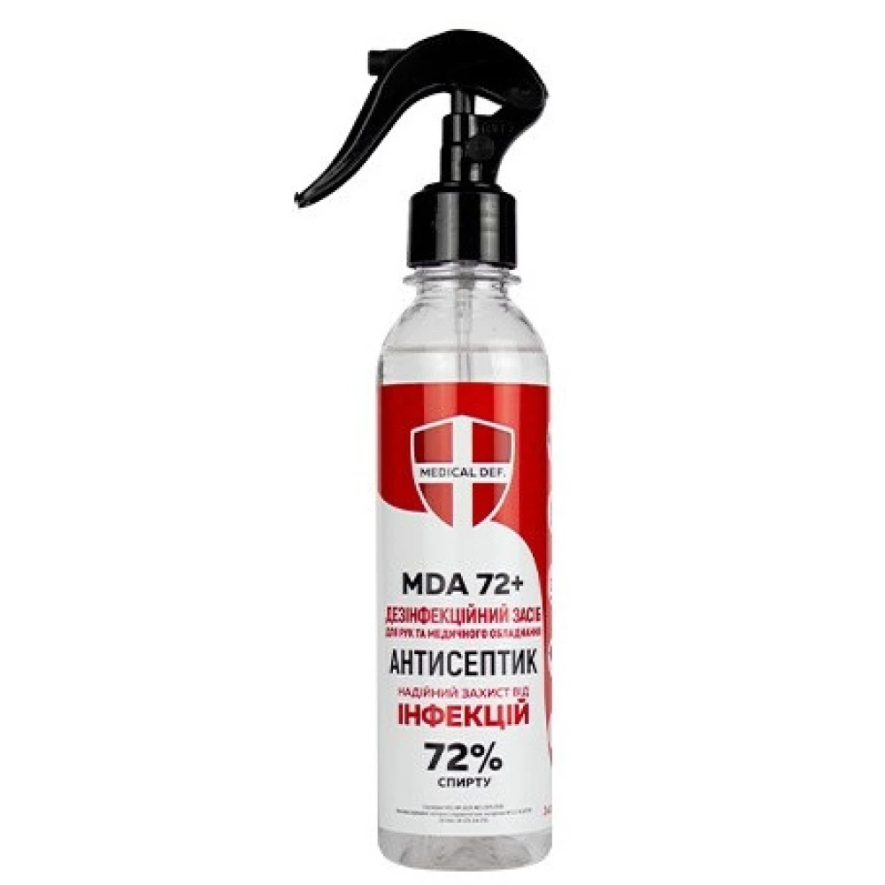 Дезінфекційний засіб для рук MEDICAL DEF. 240 мл.72+