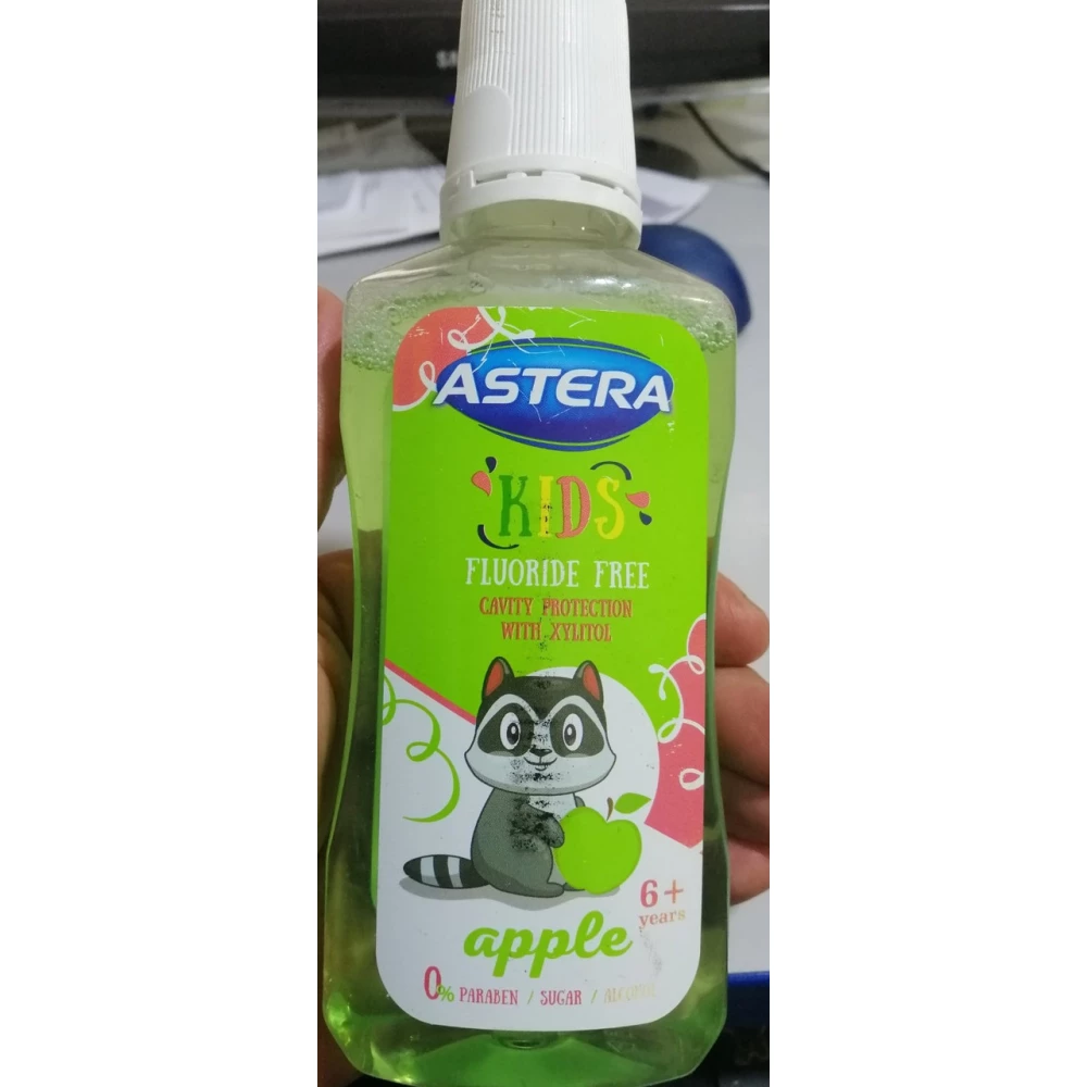 Дитячий ополіскувач для ротової порожнини Astera Kids  (з ароматом яблука)  300 мл.