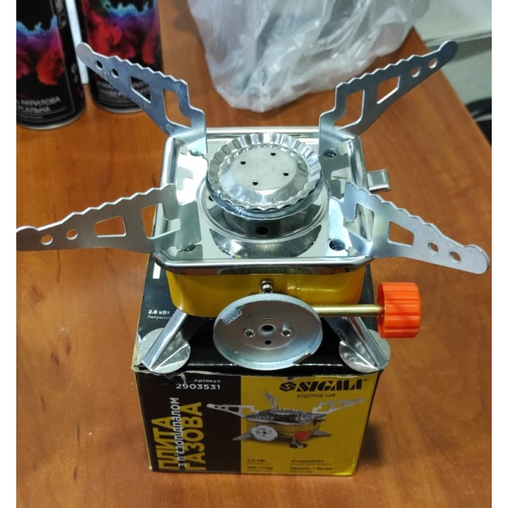 Плита газова з п“єзопідпалом (чохол) Sigma