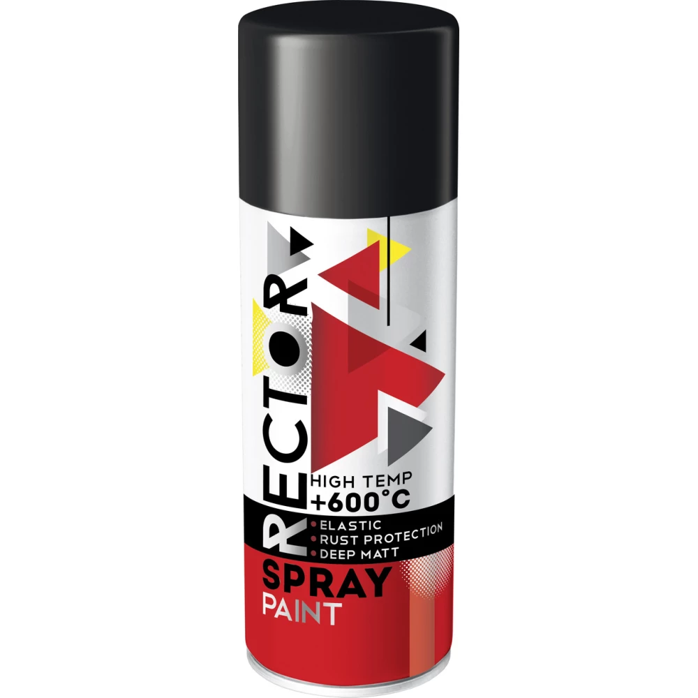 Емаль Rector універсальна 9005 чорний глянець в аер. упак, 400мл.